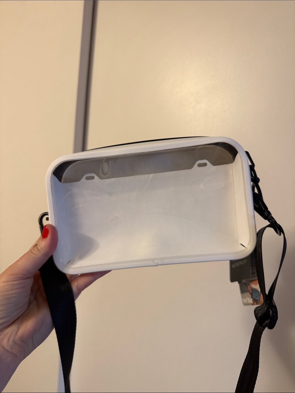 Booe nwt new with tags waterproof White clear belt bag - Picture 2 of 6